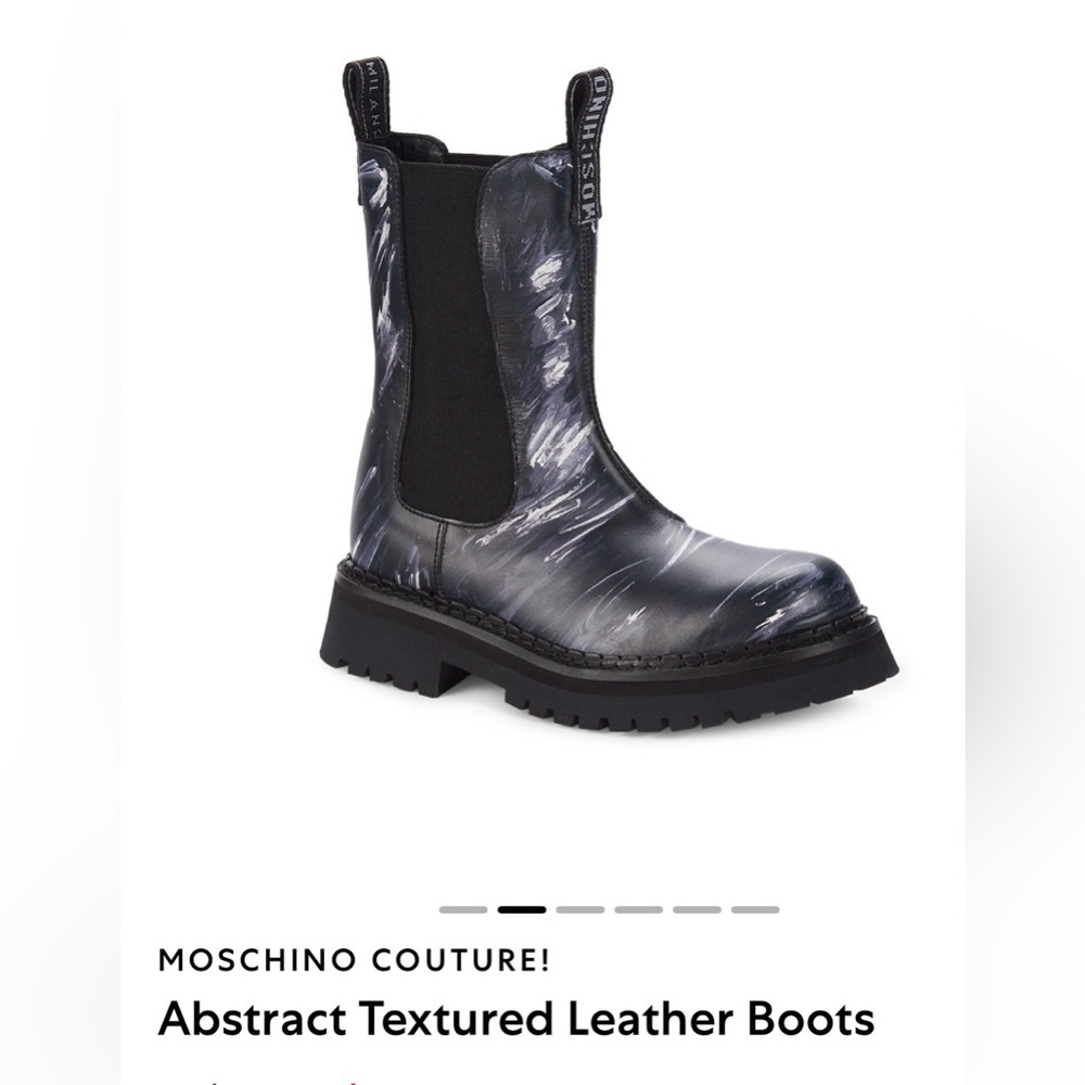 Moschino Couture Black  leather boots 
Made in Spain